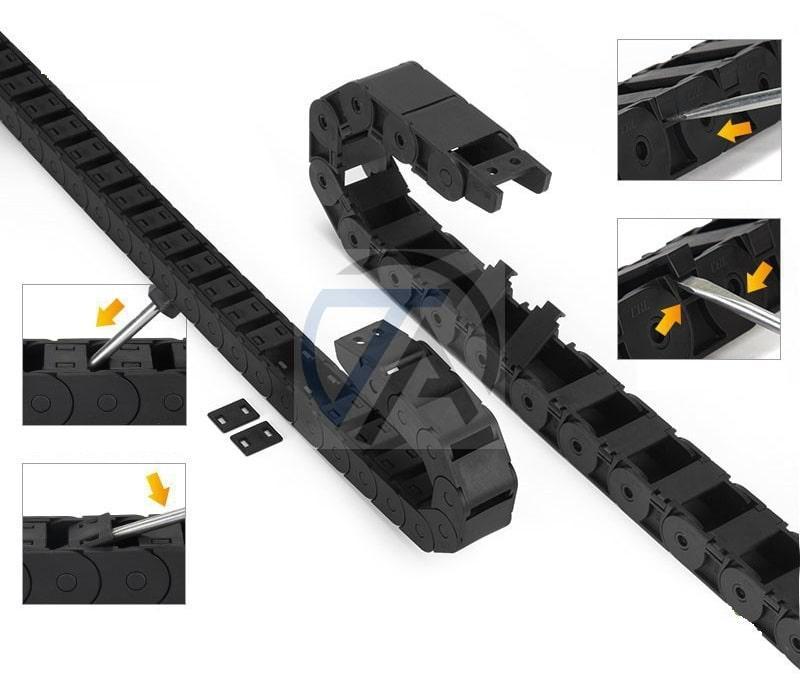 máng xích nhựa luồn dây điện